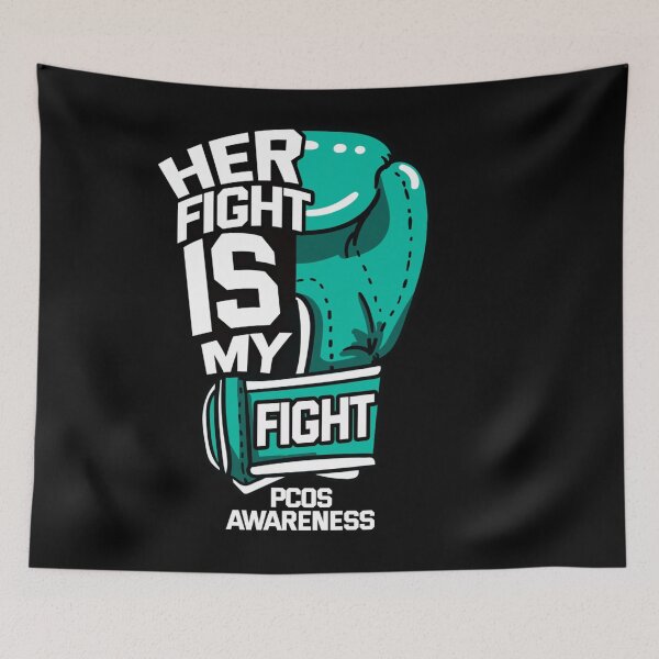 Item preview, Her Fight Is My Fight PCOS Polycystic Ovary Syndrome Gloves designed and sold by KaitlinxLewis.