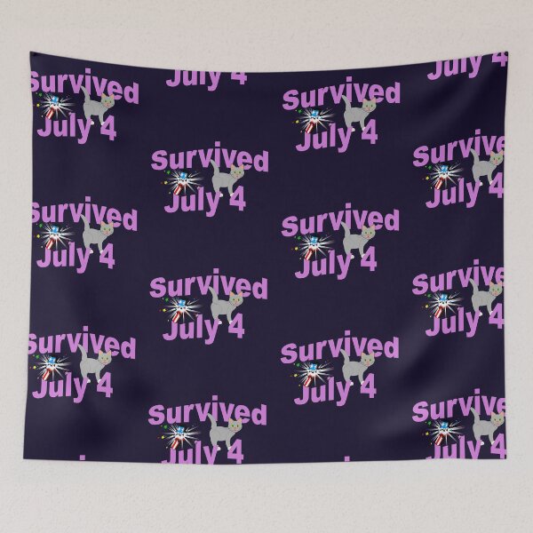 Item preview, Cat survived July 4 th.  designed and sold by lobodelnoir.