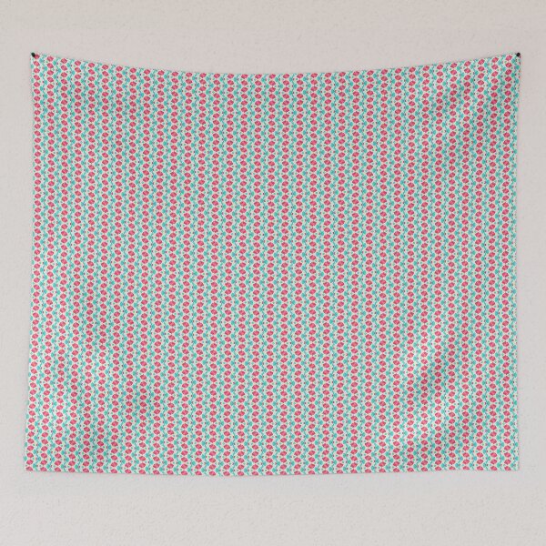 Item preview, Floral blue, red and yellow pattern designed and sold by Joturis.