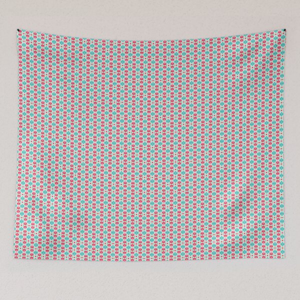 Item preview, Floral blue, red and yellow pattern designed and sold by Joturis.