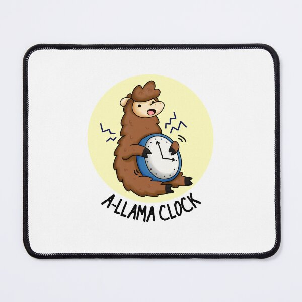 Item preview, A-llama Clock Funny Llama Puns  designed and sold by punnybone.