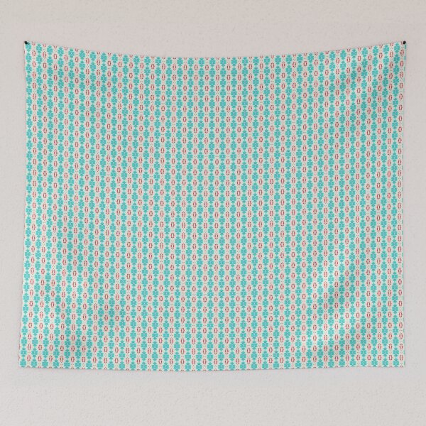 Item preview, Floral blue, red and yellow pattern designed and sold by Joturis.