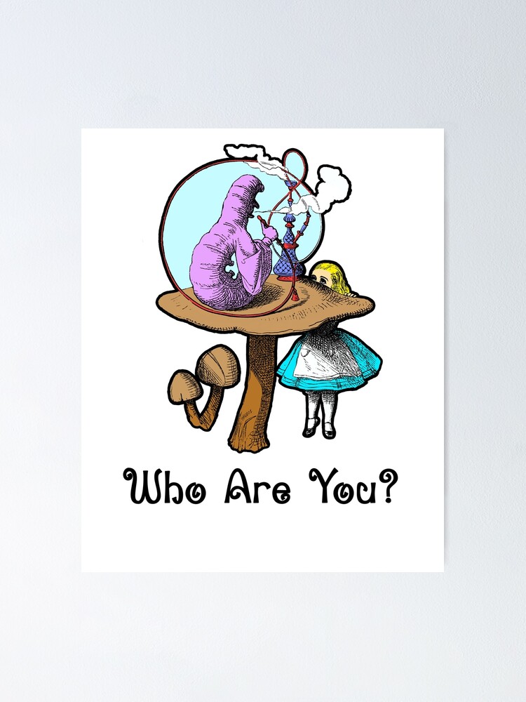 Who Are You The Caterpillar And Alice From Alice In Wonderland Poster For Sale By Htg George Redbubble