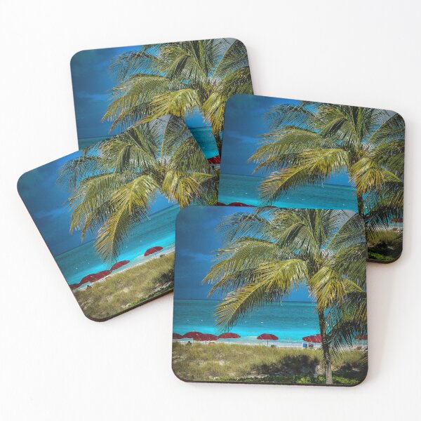Item preview, Moody beach scene with a palm tree and the ocean designed and sold by AlishaWatson.