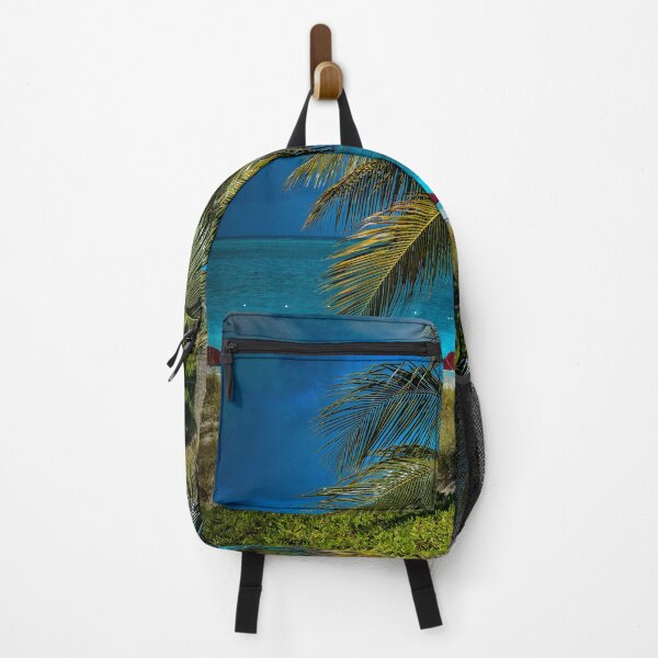 Item preview, Moody beach scene with a palm tree and the ocean designed and sold by AlishaWatson.