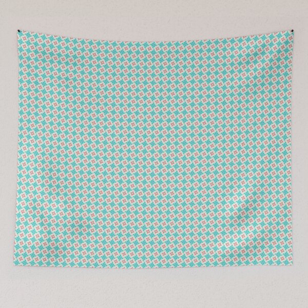 Item preview, Floral blue, red and yellow pattern designed and sold by Joturis.