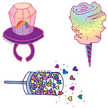 Artwork thumbnail, Celebrate PRIDE Stickers by HaleySez