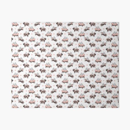 Flying Pigs Pattern | Vintage Pigs | When Pigs Fly | Pigs with Wings | Art Board Print