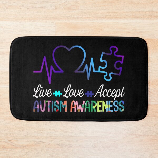 Item preview, Live Love Accept Autism Awareness Heart Beat designed and sold by HaaChris-Artis.