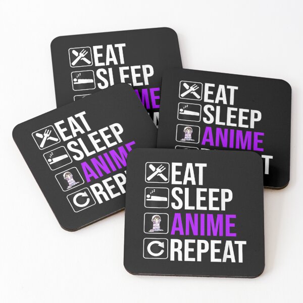 Item preview, Anime Lover Funny Gift - Eat Sleep Anime Repeat designed and sold by KimberleyRamsey.