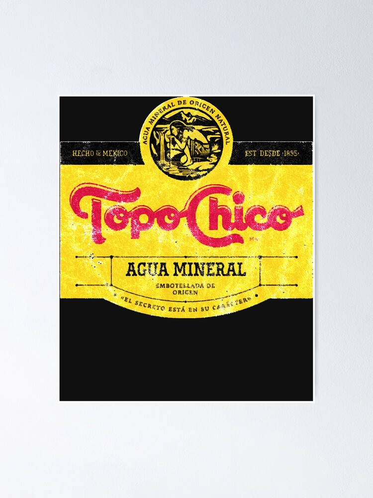 "Topo chico agua mineral worn and washed logo (sparkling mineral water