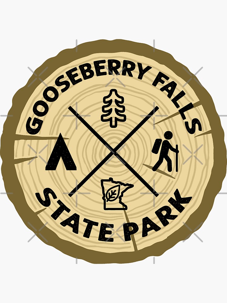 Gooseberry Falls State Park Log Slice Sticker For Sale By Vanyakar Redbubble