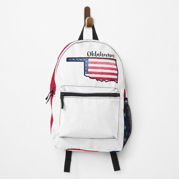 Item preview, Oklahoma State Outline with Patriotic USA American Flag designed and sold by Gsallicat.