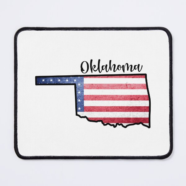 Item preview, Oklahoma State Outline with Patriotic USA American Flag designed and sold by Gsallicat.