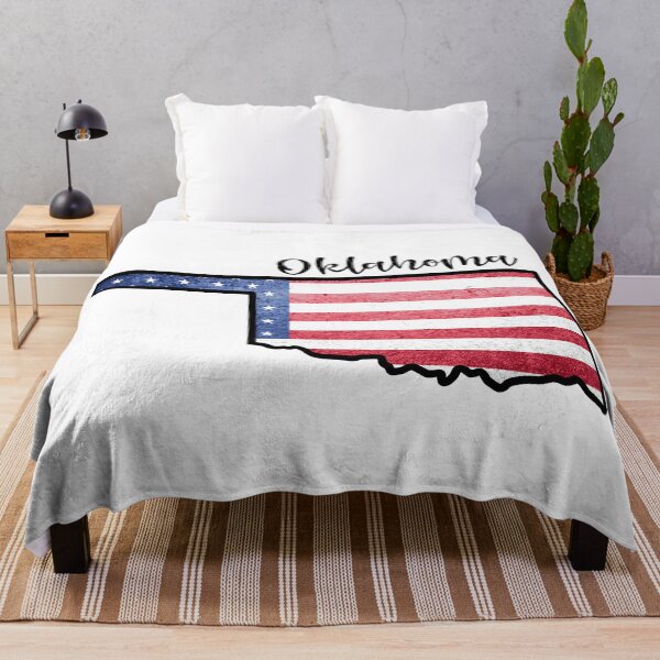 Item preview, Oklahoma State Outline with Patriotic USA American Flag designed and sold by Gsallicat.