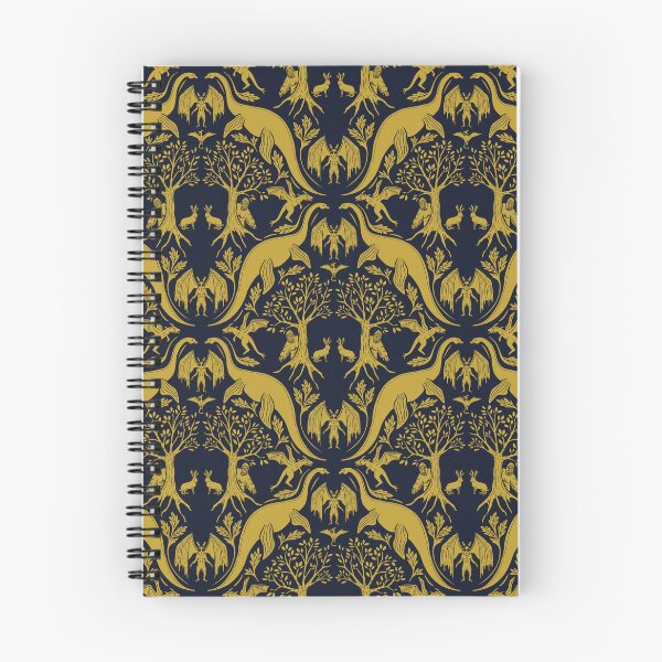 Item preview, Gold & Navy Cryptid Damask designed and sold by somecallmebeth.