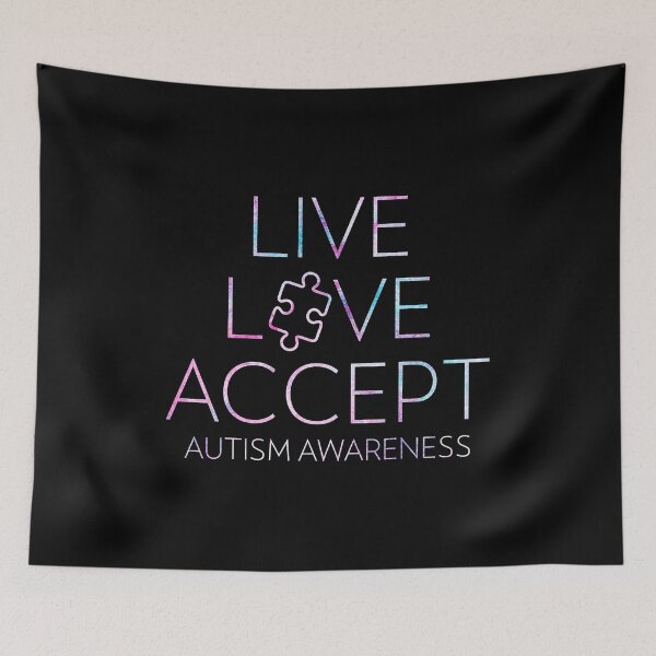 Item preview, Live Love Accept Autism Awareness Heart Beat designed and sold by HaaChris-Artis.