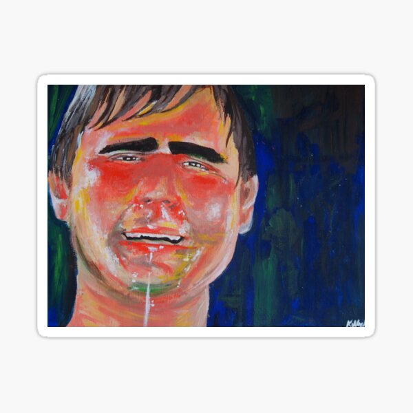 Casey Tatum Tim and Eric acrylic portrait Sticker