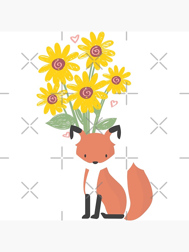 "The Fox And The Flowers" Poster for Sale by AmiAmi Redbubble
