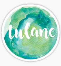 Tulane Watercolor Design Sticker