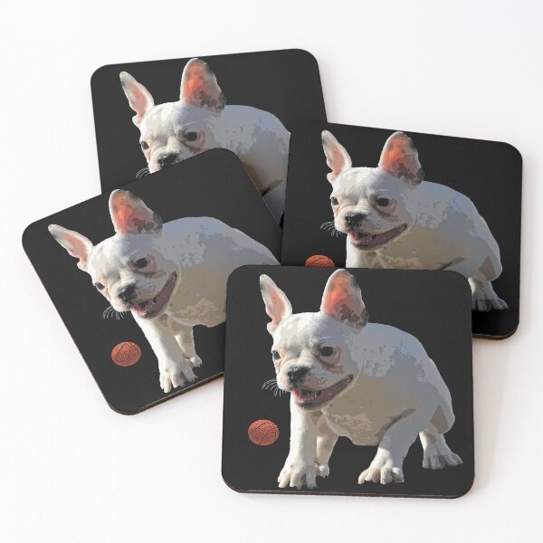 Item preview, WHITE DOG PLAYING BALL designed and sold by Astralia.
