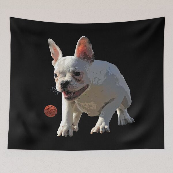 Item preview, WHITE DOG PLAYING BALL designed and sold by Astralia.
