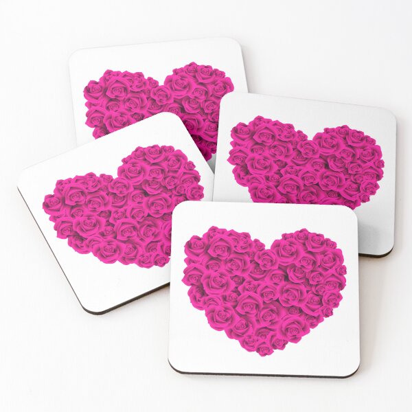 Item preview, Love Hot Pink Heart of Roses Hydro Laptop Sticker Decal designed and sold by OneWorldLove.