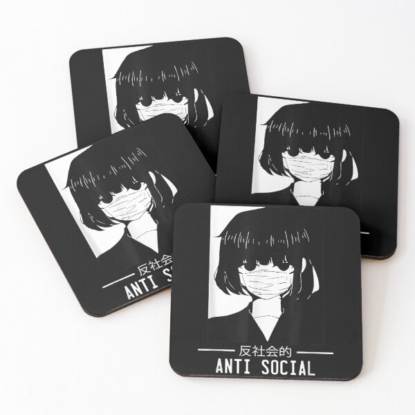 Item preview, Anti Social Japanese Text Aesthetic Vaporwave Anime Gift designed and sold by BrianLangley2.