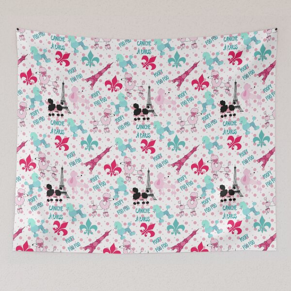 Item preview, Poofy, foo foo Poodles in Paris / Caniche a Paris: variety of designs, mix and match designs designed and sold by Becky Hunter.