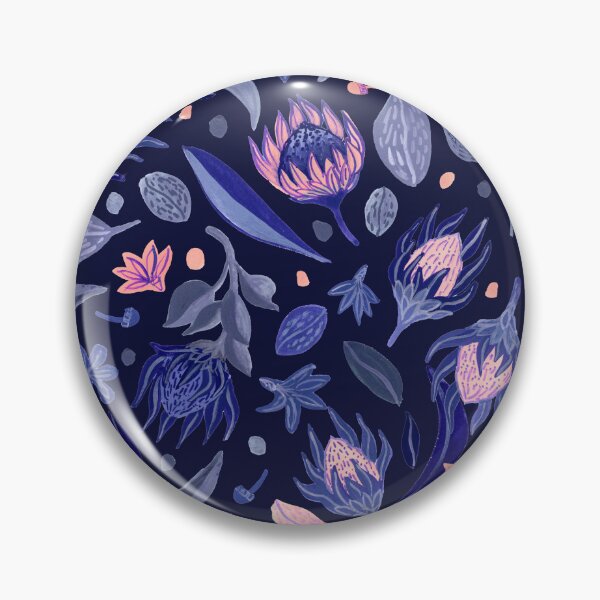 Item preview, Midnight flowers - navy designed and sold by thealohastudios.