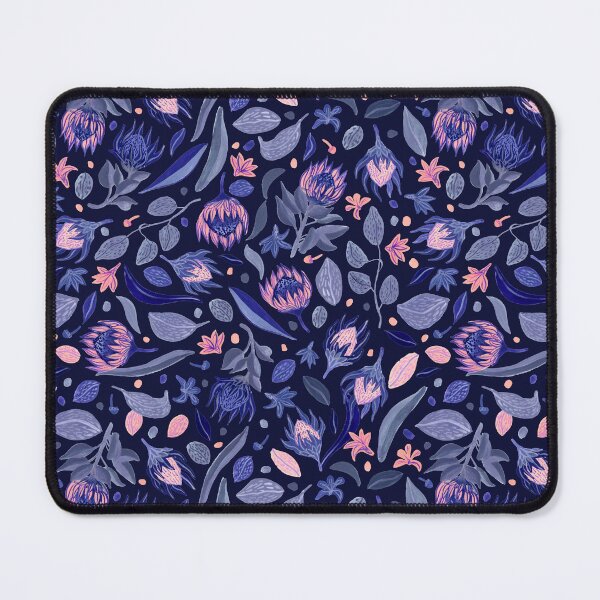 Item preview, Flores de medianoche - azul marino designed and sold by thealohastudios.