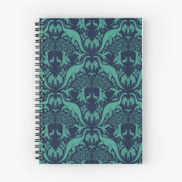 Item preview, Teal & Blue Cryptid Damask designed and sold by somecallmebeth.
