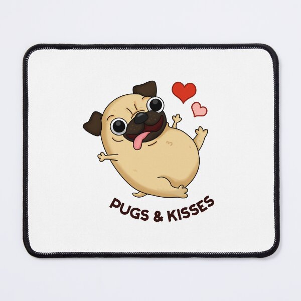Item preview, Pugs And Kisses Funny Dog Puns designed and sold by punnybone.