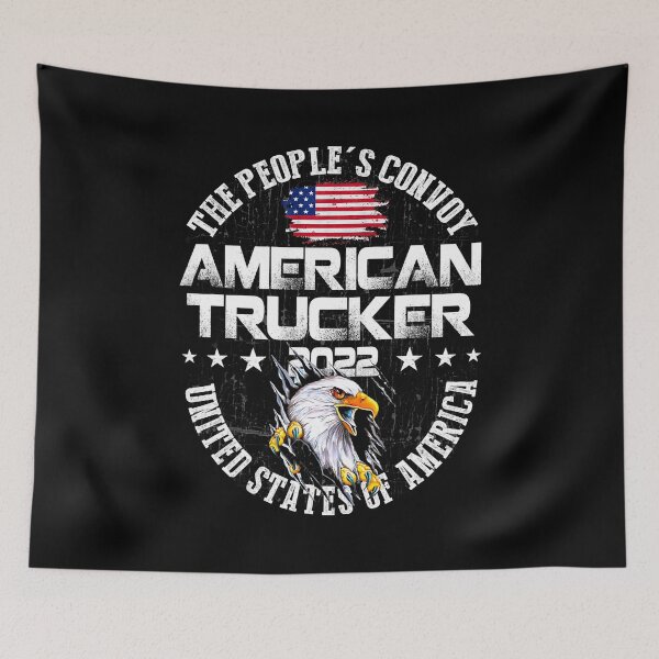 Item preview, The People's Convoy 2022 America Truckers Freedom Convoy USA designed and sold by GardNewerd.