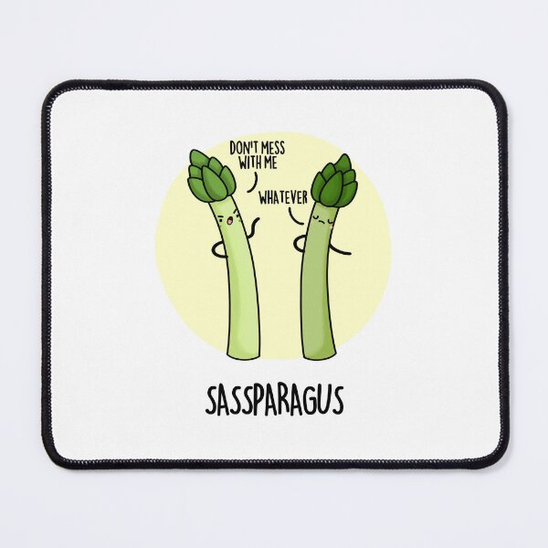 Item preview, Sassparagus Funny Asparagus Vegetable Puns designed and sold by punnybone.
