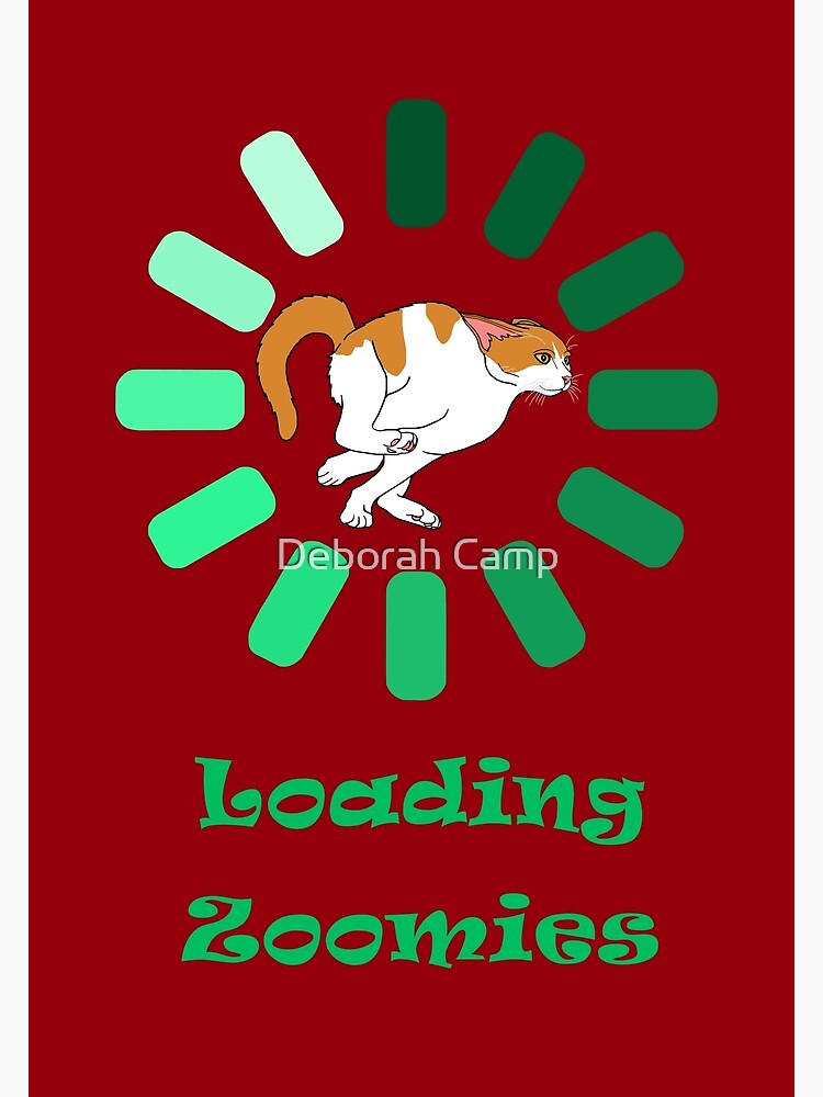 "Orange and White Cat Loading Zoomies" Poster for Sale by DeborahCamp