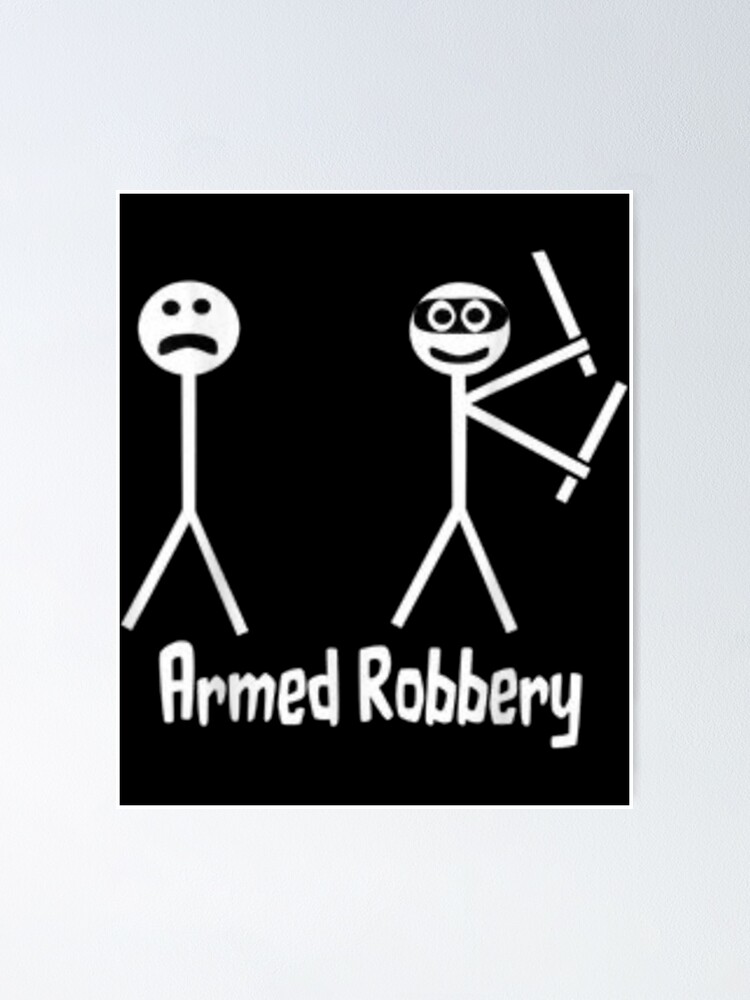 Armed Robbery - Funny Stickman Memes' Men's T-Shirt