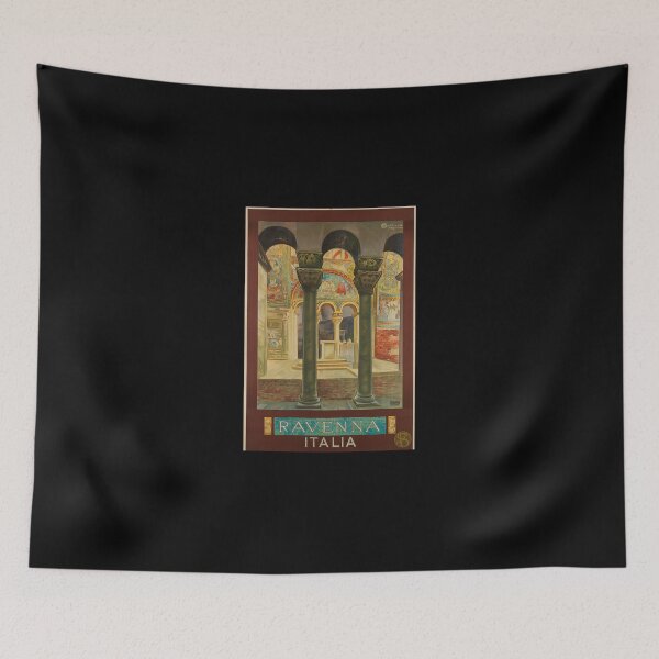 Item preview, Ravenna Italia Vintage Travel Poster Pullover Hoodie designed and sold by kimmesajgreh.