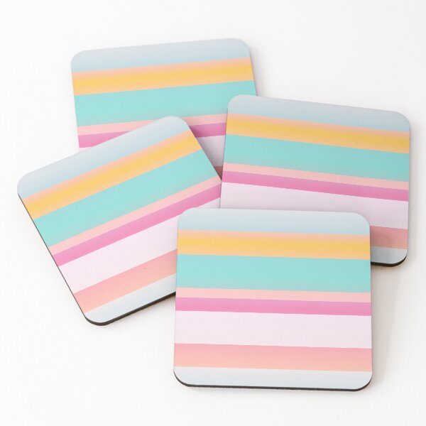 Item preview, Pastel color palette horizontal striped | minimalist color palette striped designed and sold by lausn.