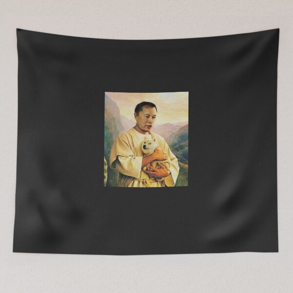 Item preview, Dogecoin to the moon with elon musk  designed and sold by premerpk.