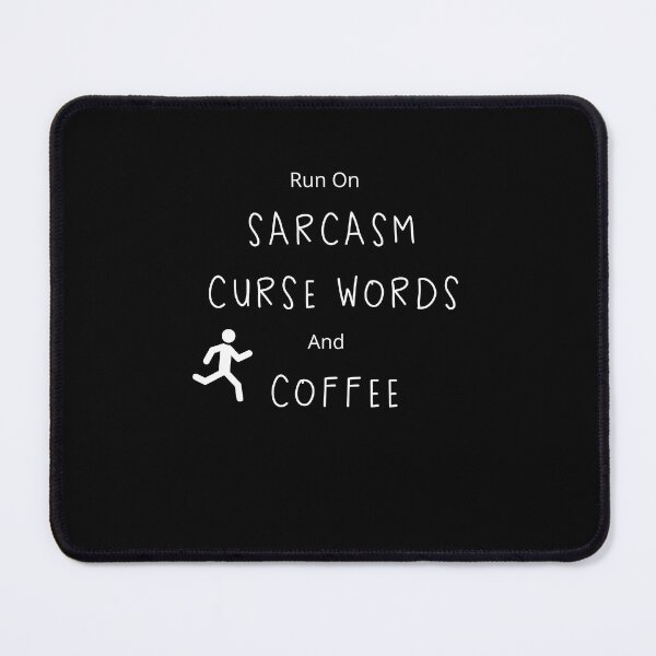 Item preview, Run on Sarcasm Curse Words and Coffee Sticker designed and sold by Jungleful33.
