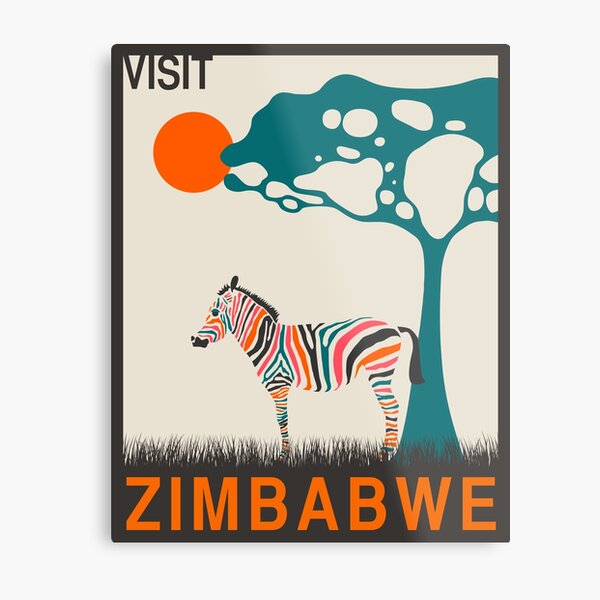 Zimbabwe (v2) Metal Print