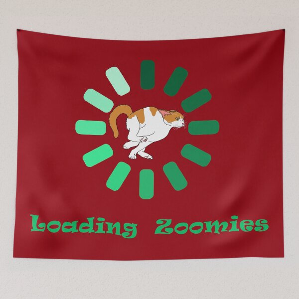 Item preview, Orange and White Cat Loading Zoomies designed and sold by Deborah Camp.