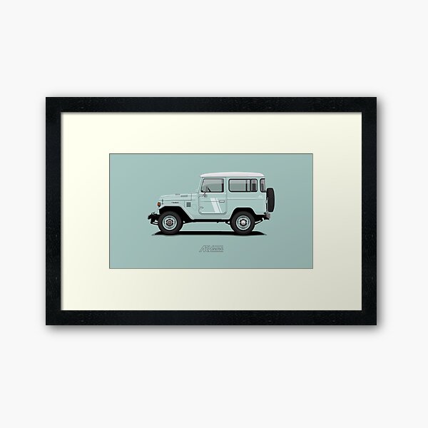 Land Cruiser FJ40 HardTop Blue Framed Art Print
