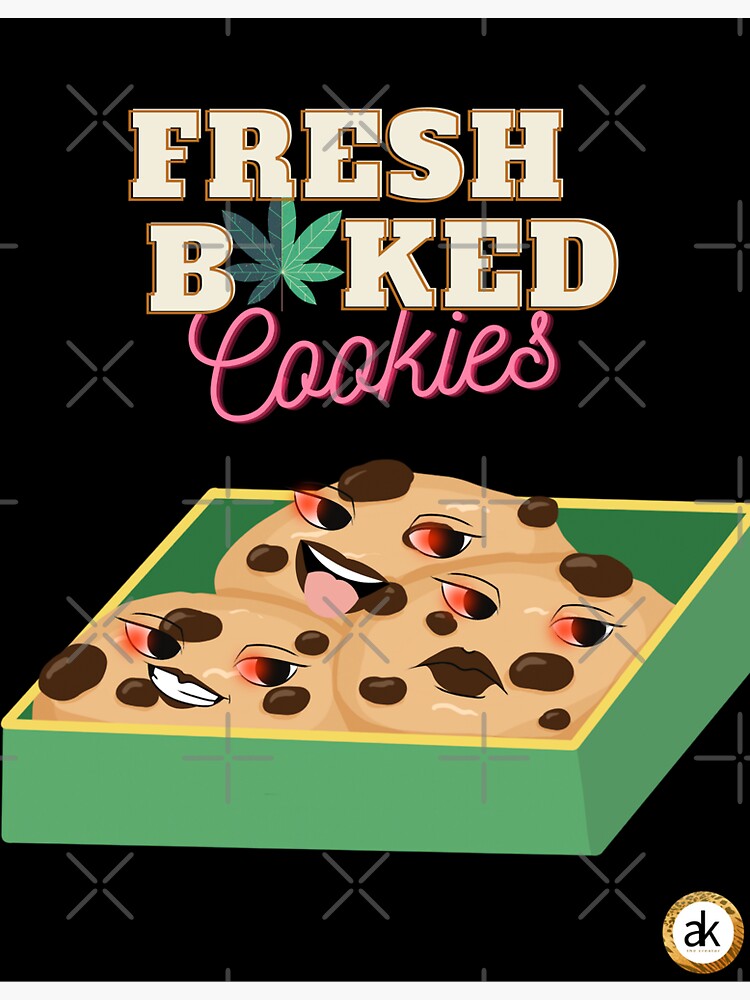 "Fresh Baked Marijuana weed Cookies" Sticker for Sale by akthecreator