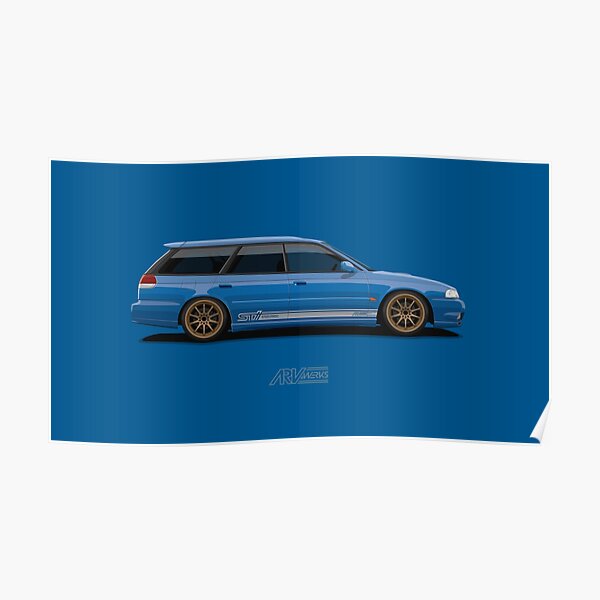 LEGACY GT-B Wagon Blue Poster