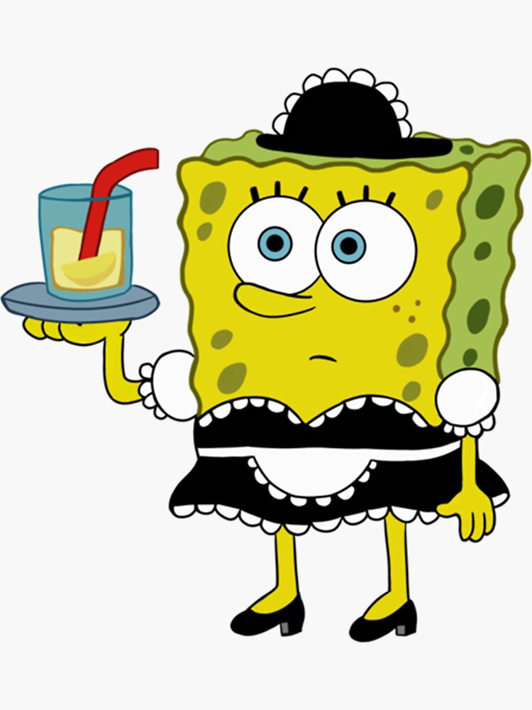 "French Maid Spongebob" Sticker for Sale by jakesqucal Redbubble
