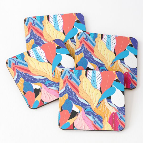 Item preview, Abstract colorful leaves designed and sold by FGCART.