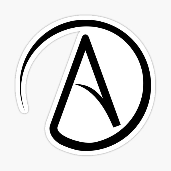 Atheism Atomic whirl Symbol Agnosticism Religion, symbol, symmetry,  monochrome, cross png | PNGWing