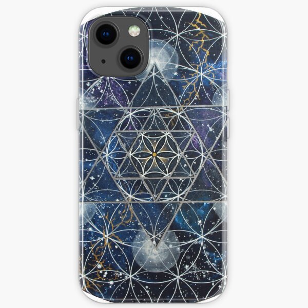 Metatron, kosmische Uhr ein rundes Mandala im Kosmos iPhone Flexible Hülle